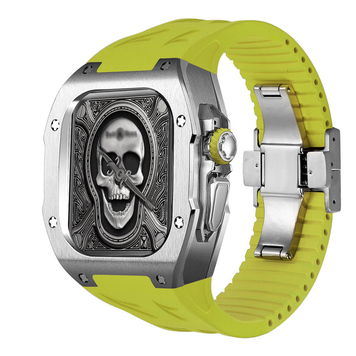 Funda de titanio ligero y correa de fluorocaucho suave para Smartwatch Ultra 49mm. Confort y estilo.