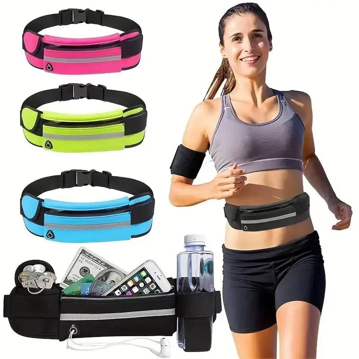 Bolsa deportiva unisex de cintura y bandolera para running, senderismo, ciclismo. Segura y ligera.