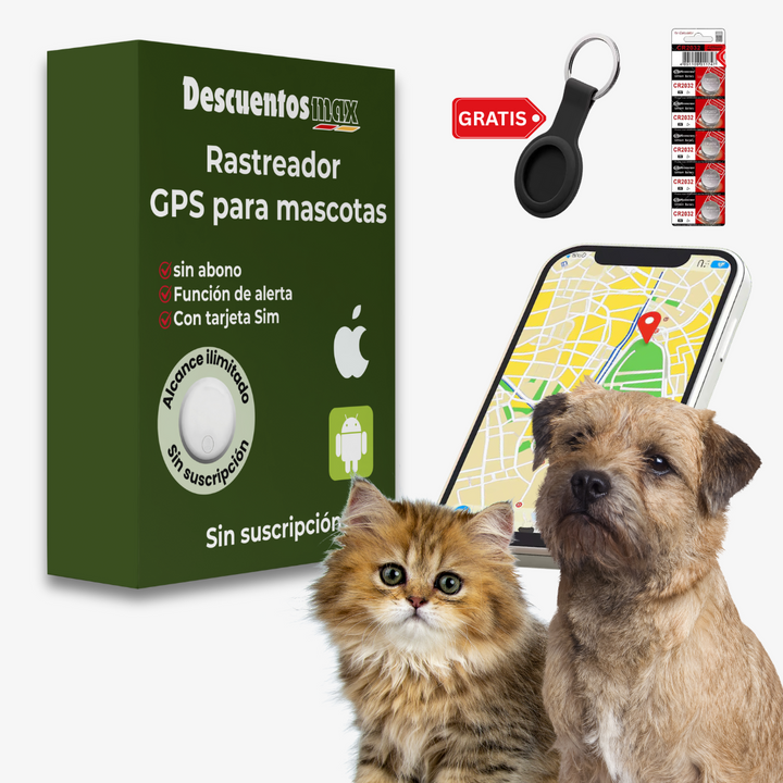 GPS para perros sin suscripción; localización instantánea y segura para tu mascota.