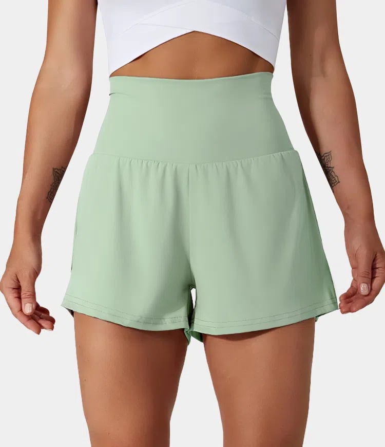 Short deportivo para mujer, verano, cintura alta, bolsillos, excelente para correr.