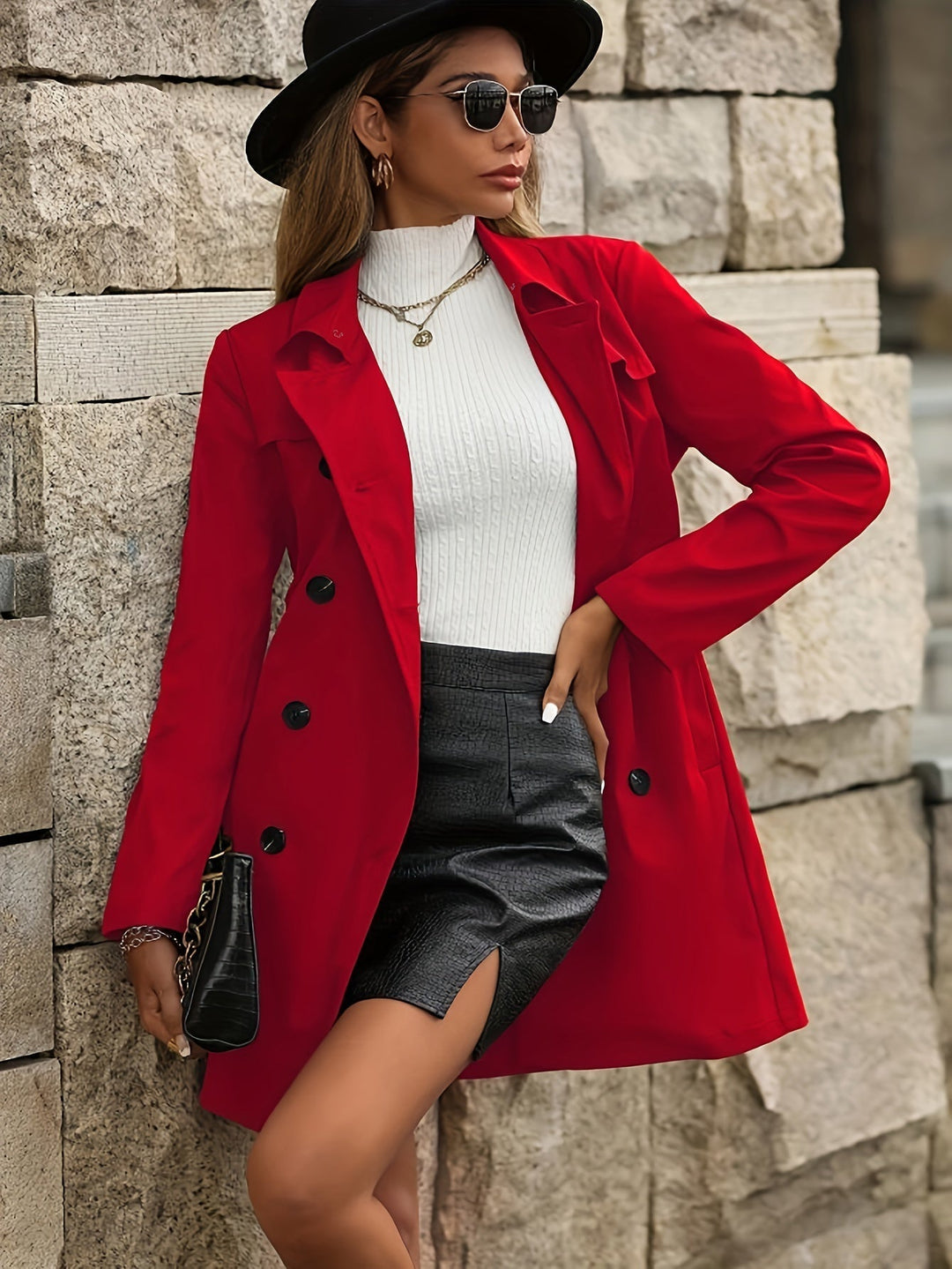 Ropa de otoño: gabardina MYRTHE sofisticada, abrigo para mujer.