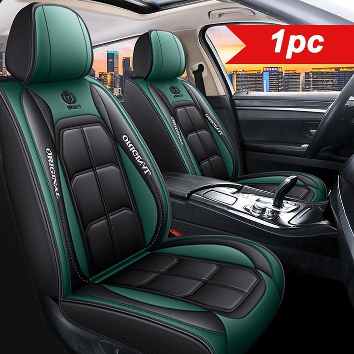 Funda de asiento universal para coche, lujo en cuero PU rojo apasionado, durabilidad garantizada.