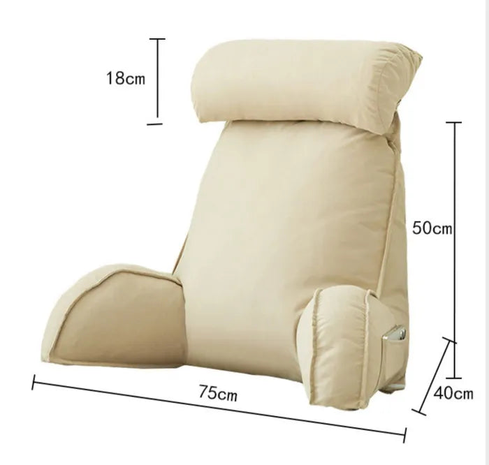 Cojín de respaldo ergonómico de seda helada, diseño moderno para confort en cualquier asiento.