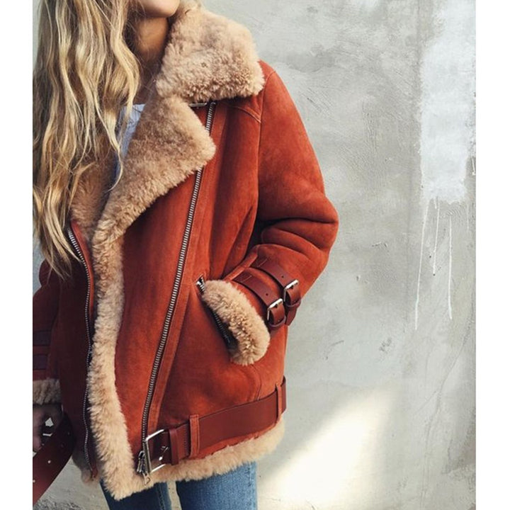 Chaqueta de invierno gruesa para mujer de talla grande. Ideal para el frío con estilo y confort.