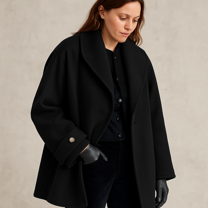 Abrigo oversize CELEYA para mujer, ideal para invierno, cálido y chic.