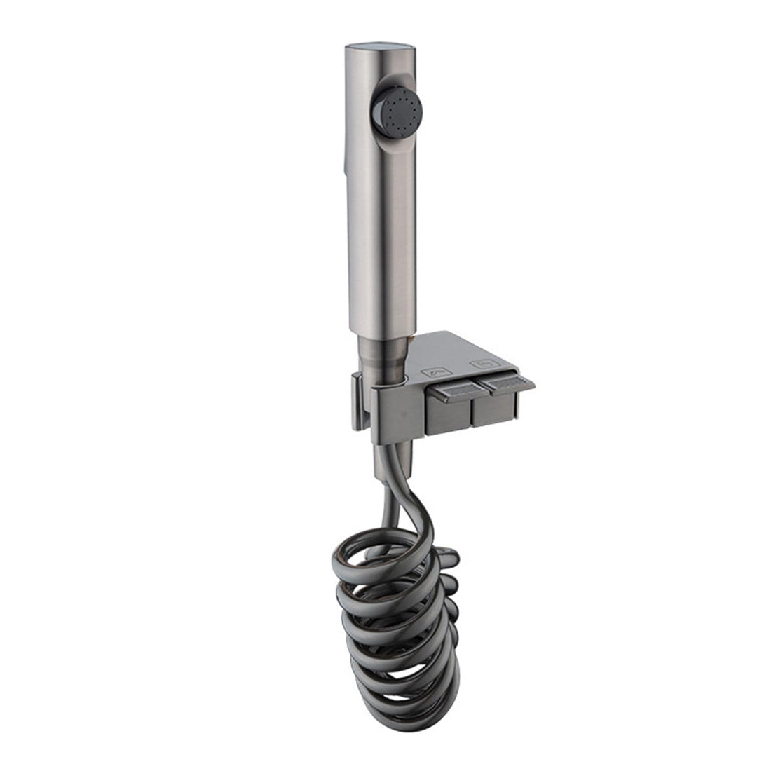 Rociador de bidé de baño, diseño de pared ajustable y controles estilo piano para fácil uso.