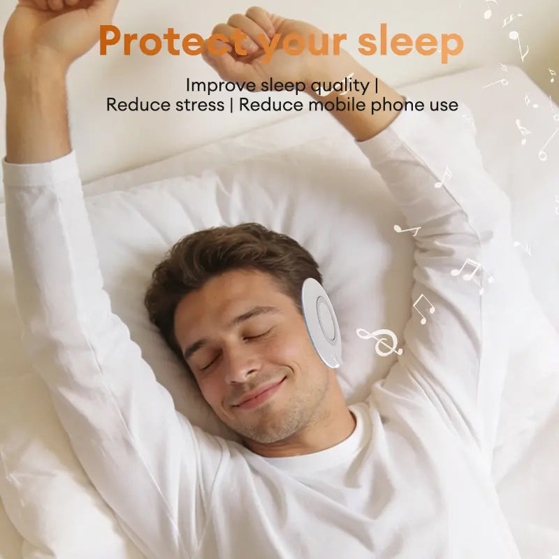 Almohada ergonómica suave con altavoz Bluetooth para un descanso sin insomnio y relajación con audio.