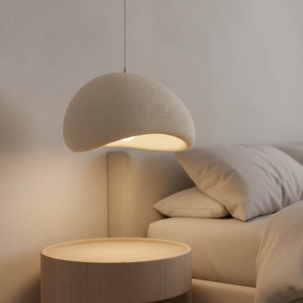 Lámpara colgante moderna de gran tamaño Galet Air, perfecta para iluminación ambiental escultural.