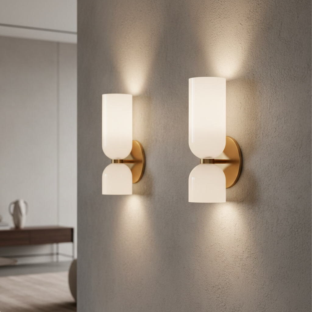 Lámpara de pared minimalista con luz LED doble, elegancia simple para cualquier hogar.