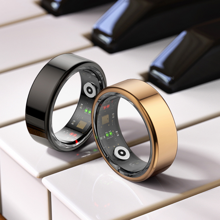 Anillo inteligente monitor de sueño, analiza fases y calidad del descanso para mejor bienestar.