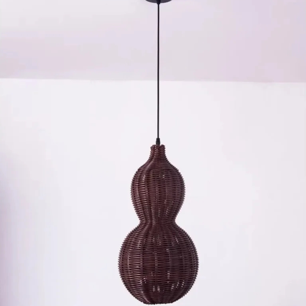 Iluminación tejida para terraza, estilo natural y acogedor, lámpara colgante IP65.