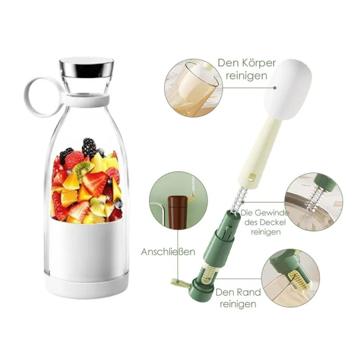 Mezclador portátil USB para jugos naturales y batidos energéticos. Perfecto para tu salud y bienestar diario.
