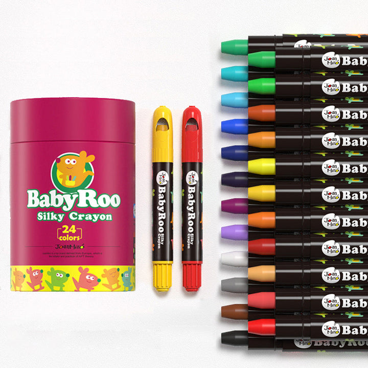 Juego de crayones jumbo lavables de colores vibrantes para la creatividad de niños.