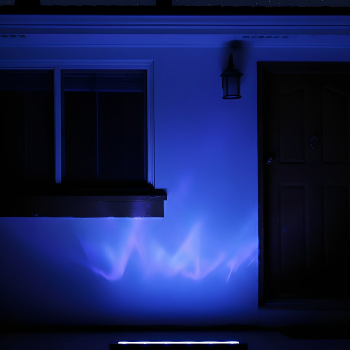 Luz de pared LED RGB dinámica para jardín. Iluminación exterior con efecto ola, IP65.