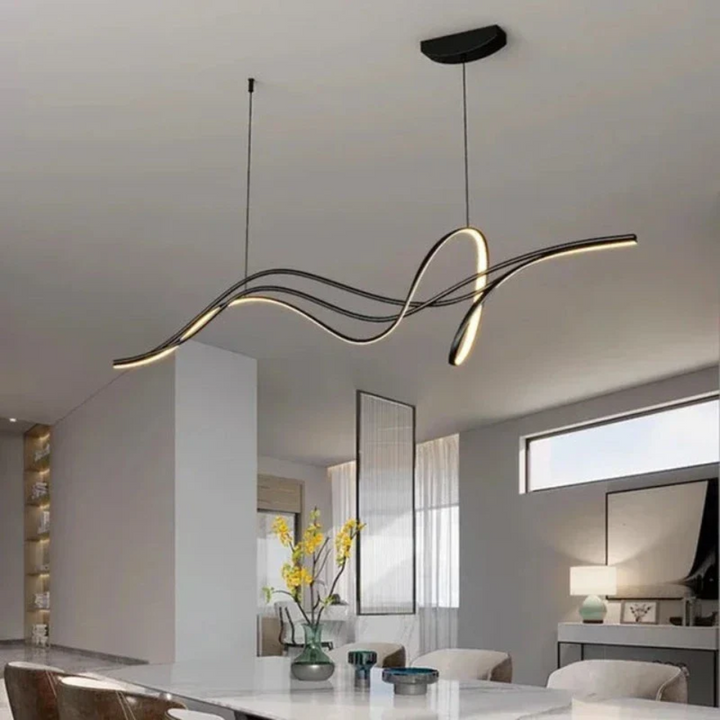 Lámpara colgante LED de diseño moderno para iluminación interior. Ahorra energía y decora tu comedor y salón.