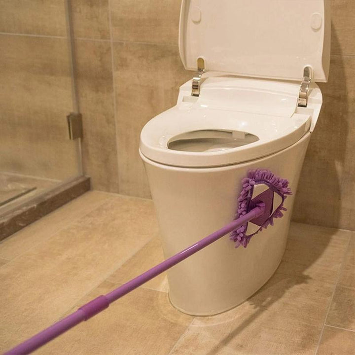 Mopa triangular ajustable para limpieza del hogar, con cabezal rotatorio, ideal para suelos y rincones.