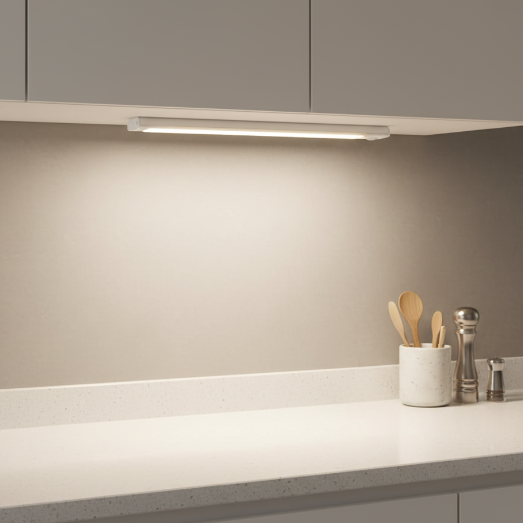 Luz LED blanco brillante con sensor de movimiento. Lámpara recargable, inalámbrica para cualquier rincón.