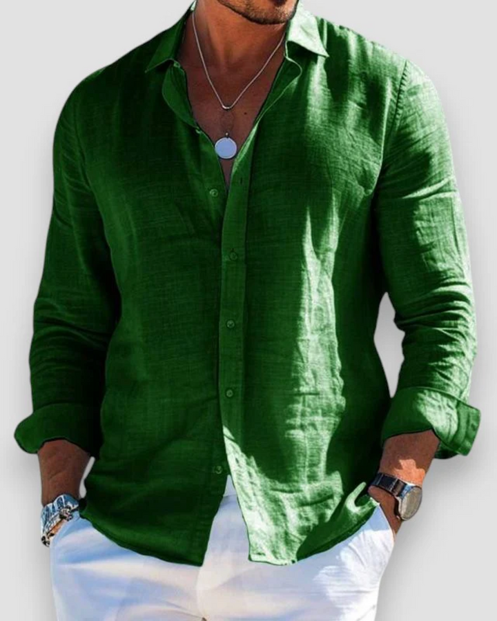 Camisa versátil para hombre, moderna y cómoda para un look casual y fresco, moda diaria.