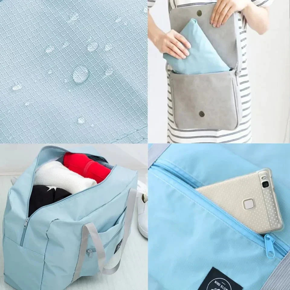 Bolsa de viaje plegable, gran capacidad. Diseño unisex moderno y material impermeable. Tu equipaje portátil ideal.