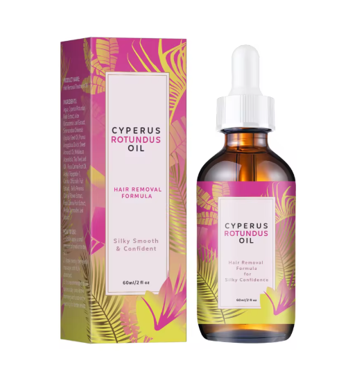 Aceite Cyperus Rotundus 60ml para reducir crecimiento de vello. Cuidado depilatorio unisex y natural.