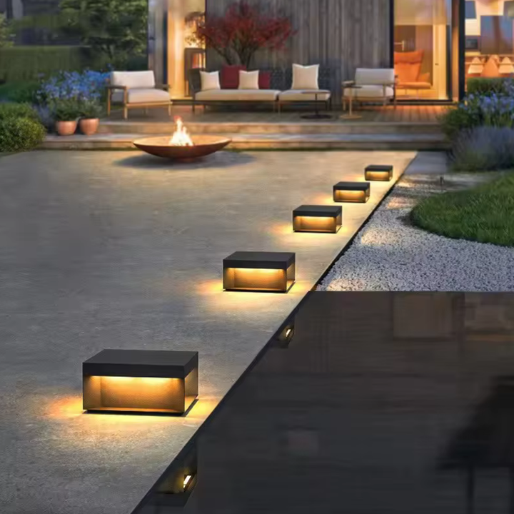 Luz LED cableada para jardín. Foco impermeable IP65 de acero inoxidable para caminos.