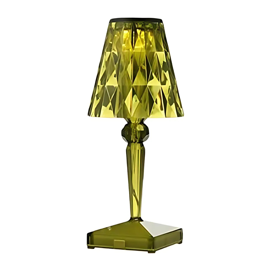 Moderna lámpara de mesa LED inalámbrica. Proporciona iluminación ambiental cálida, realzando la decoración de cualquier hogar.