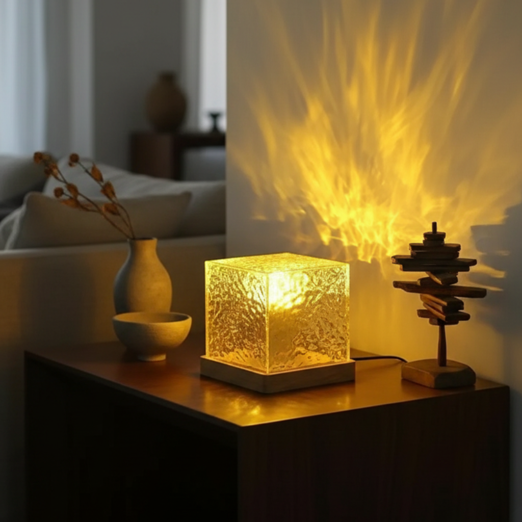 Decora tu hogar con la lámpara LED Aurora Boreal. Crea un ambiente relajante con colores personalizables y luz ambiental.