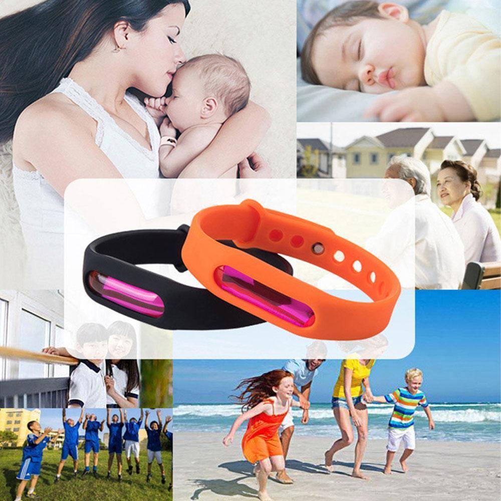 Pulsera de protección contra insectos, ideal para el exterior. Repelente natural y ajustable.