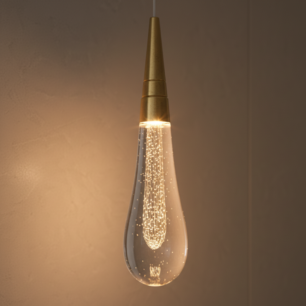 Aplique de salón LED de cristal moderno, ofrece luz ambiental elegante para un hogar moderno.