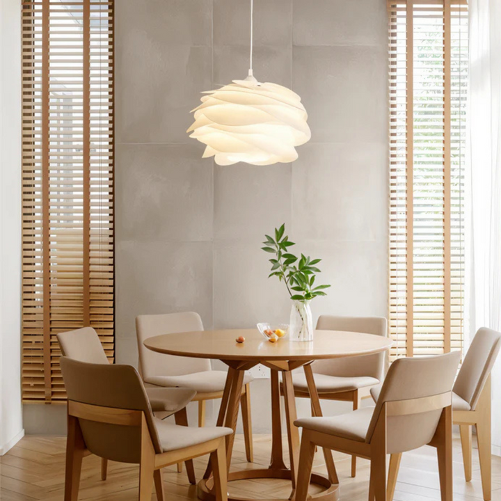 Lámpara de techo LED ondulada, crea ambiente cálido y moderno en cualquier espacio del hogar. Decoración interior.