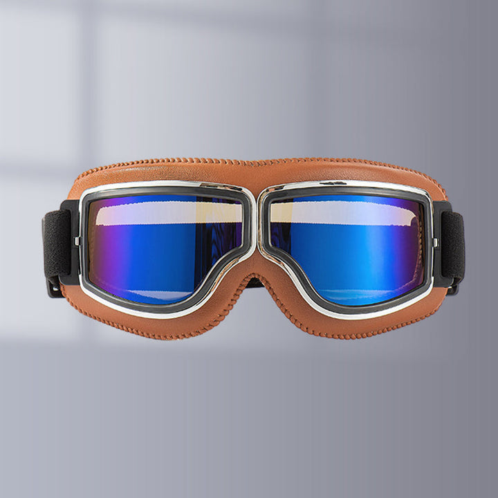 Gafas de seguridad para moto, diseño vintage que se adapta a cualquier motociclista.