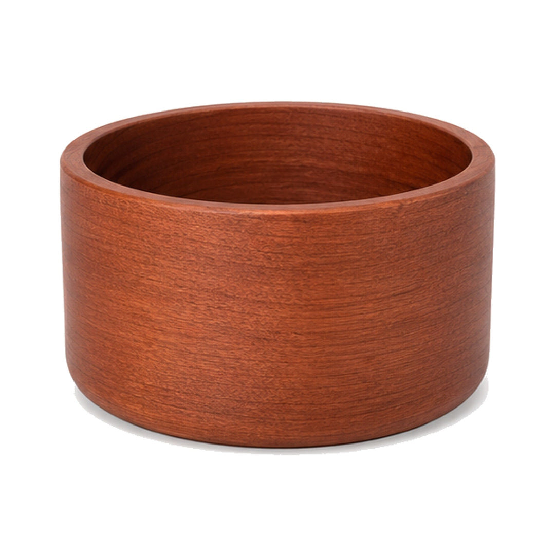Organizador de escritorio redondo de madera de cerezo premium. Perfecto para portalápices y accesorios de oficina elegantes.
