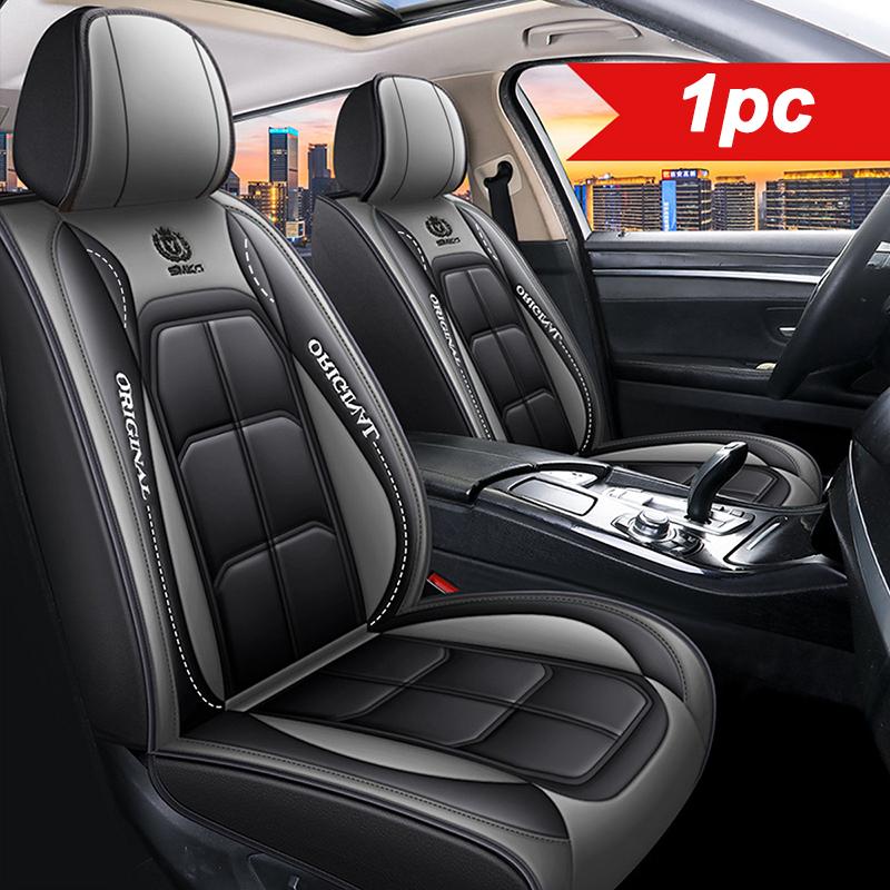 Confort superior con funda de asiento de coche universal, cuero PU negro, estilo y protección.