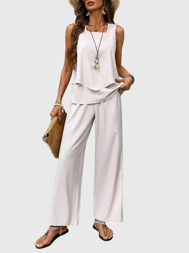Atuendo casual de verano para mujer, conjunto de 2 piezas floral. Frescura y estilo para tus vacaciones.