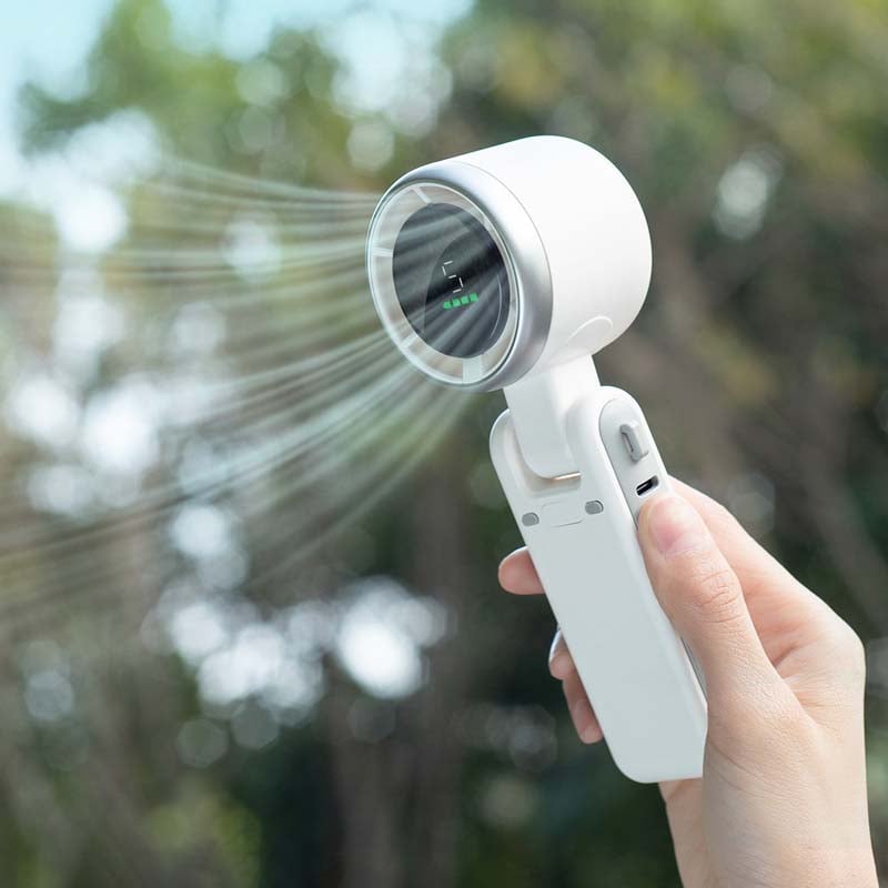 Ventilador de mano plegable y potente. Enfriamiento instantáneo en verano.