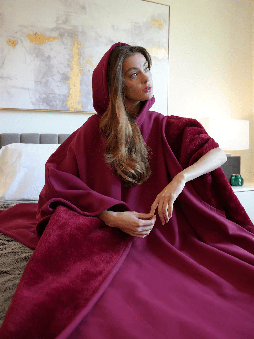 Hoodie con peso, verde menta, sudadera calentita para mujer, sensación de abrazo.