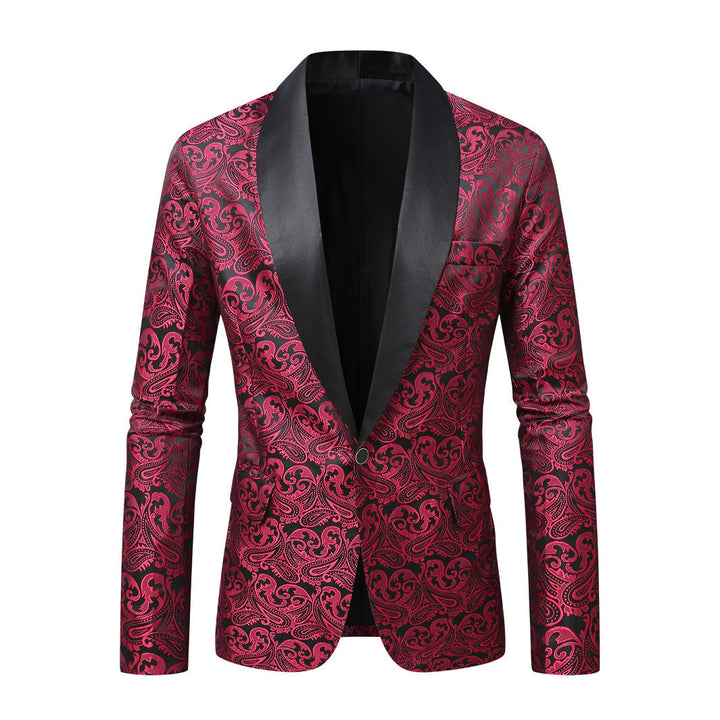 Blazer de hombre jacquard slim fit. Americana casual elegante para looks sofisticados de moda masculina.