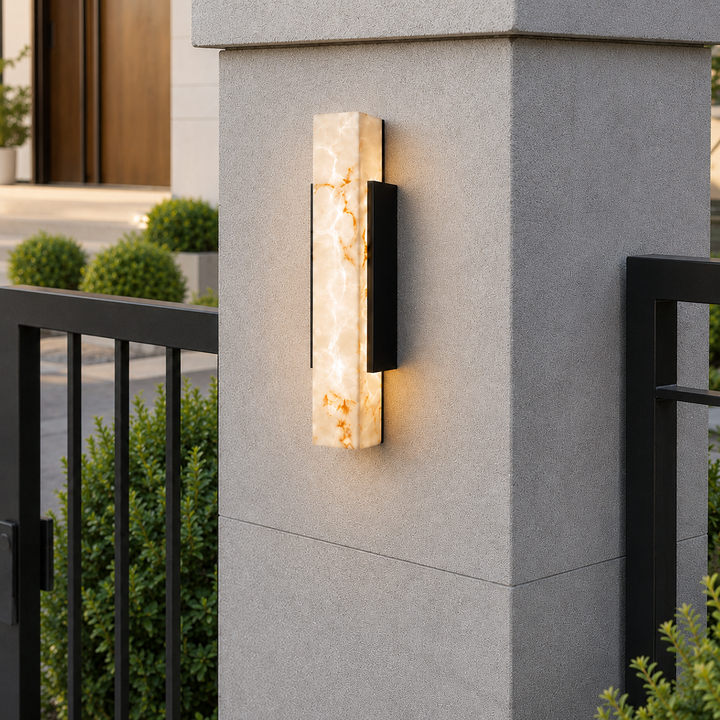 Aplique LED de pared IP65 para iluminación exterior moderna de jardín y patio.