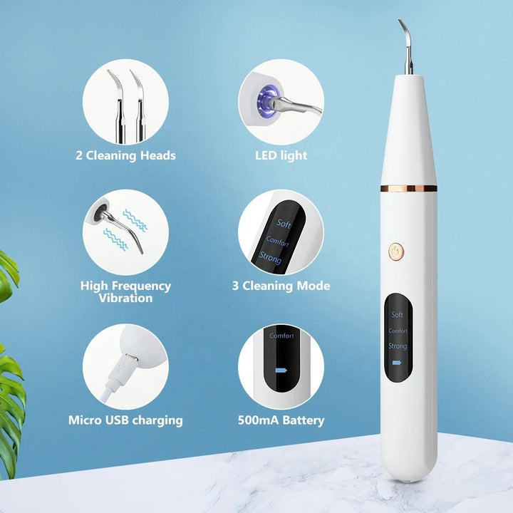 Consigue una sonrisa radiante y dientes sanos con este removedor de placa ultrasónico de higiene dental.