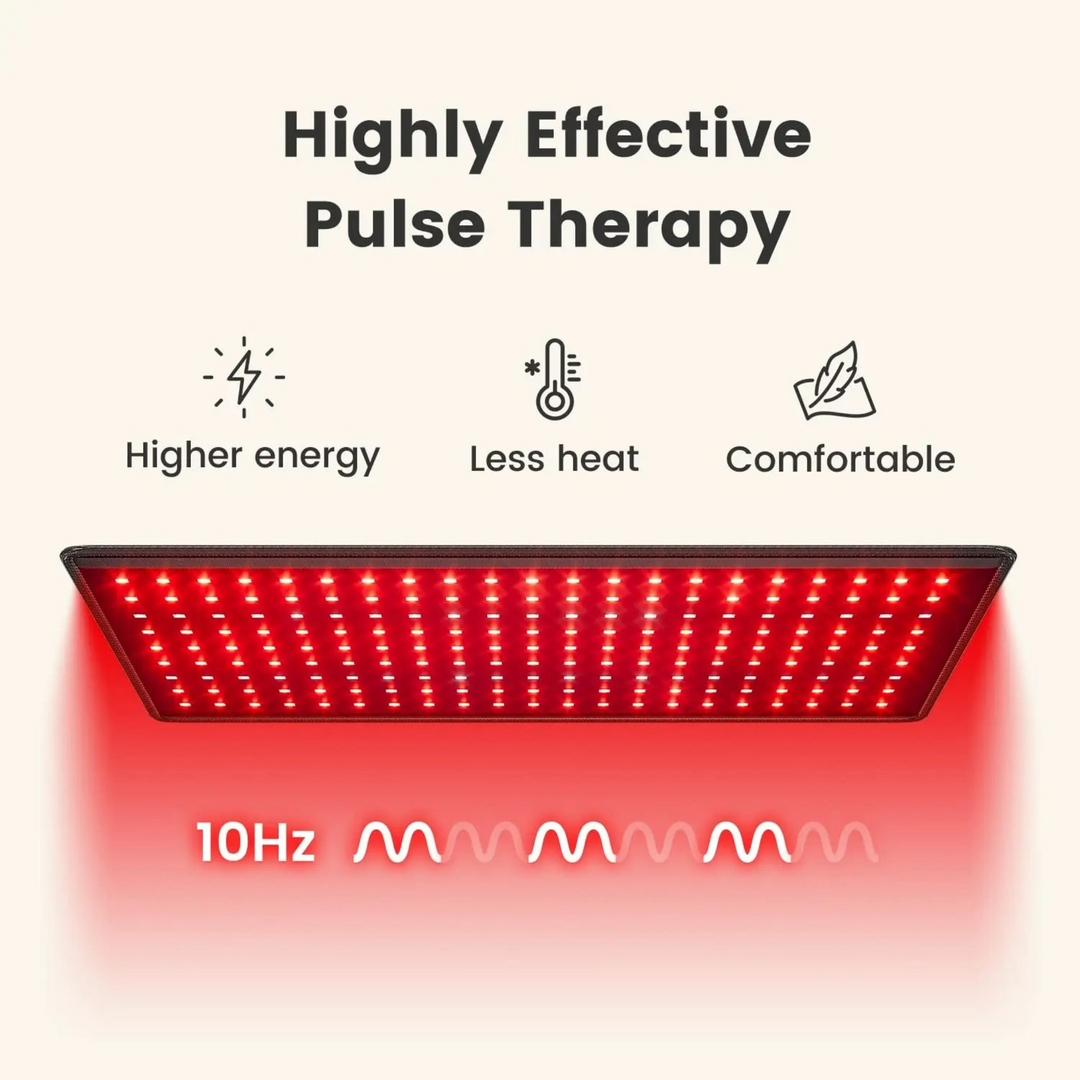 Cinturón de luz roja anti-edad para reafirmar y mejorar el contorno corporal. Terapia de piel para belleza y firmeza.