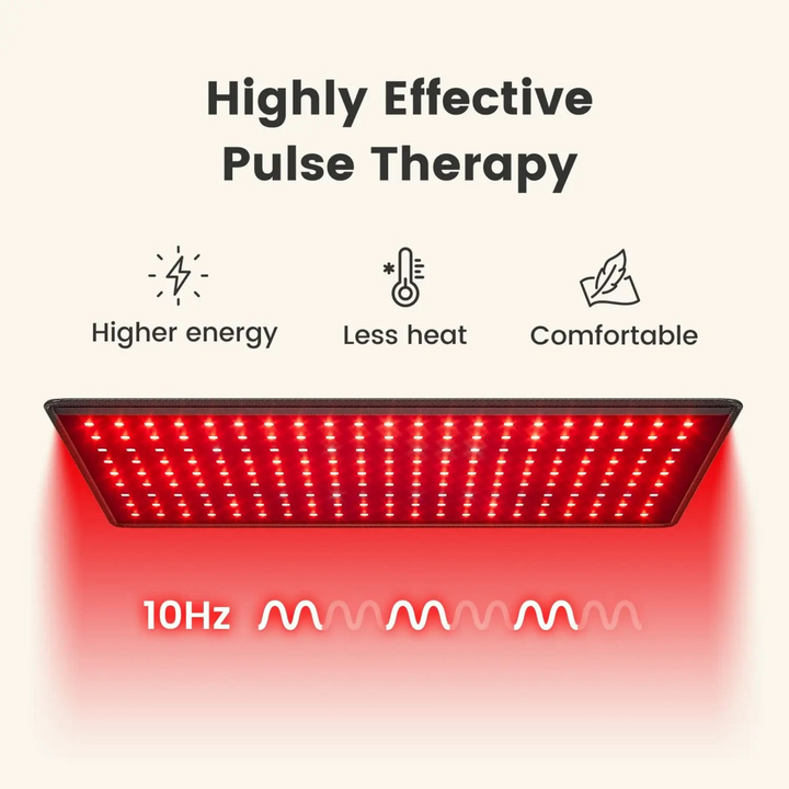 Cinturón de luz roja anti-edad para reafirmar y mejorar el contorno corporal. Terapia de piel para belleza y firmeza.