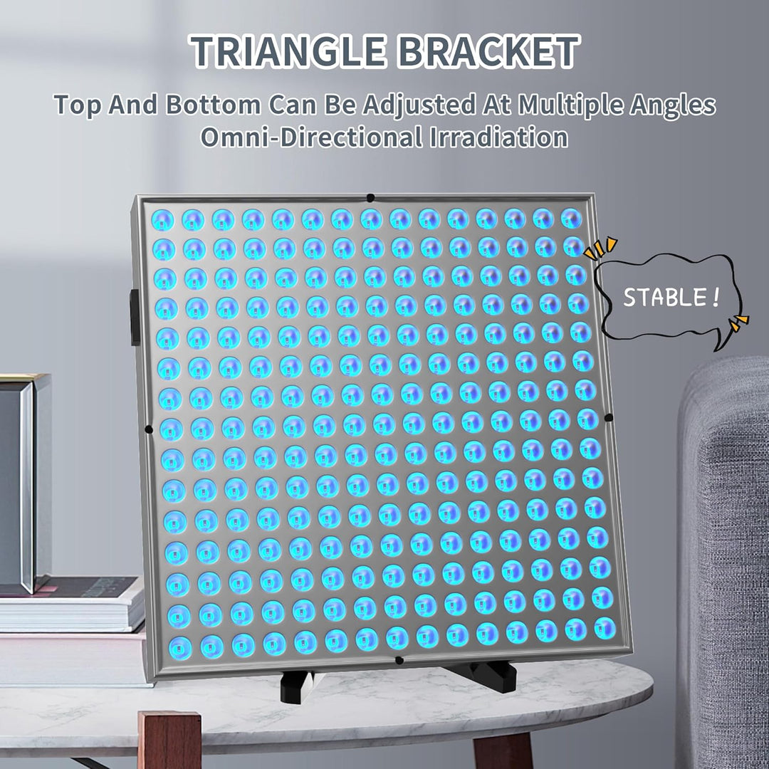 Bronceado seguro con lámpara UV portátil. 225 LEDs, temporizador. Cuidado de la piel, solárium en casa.