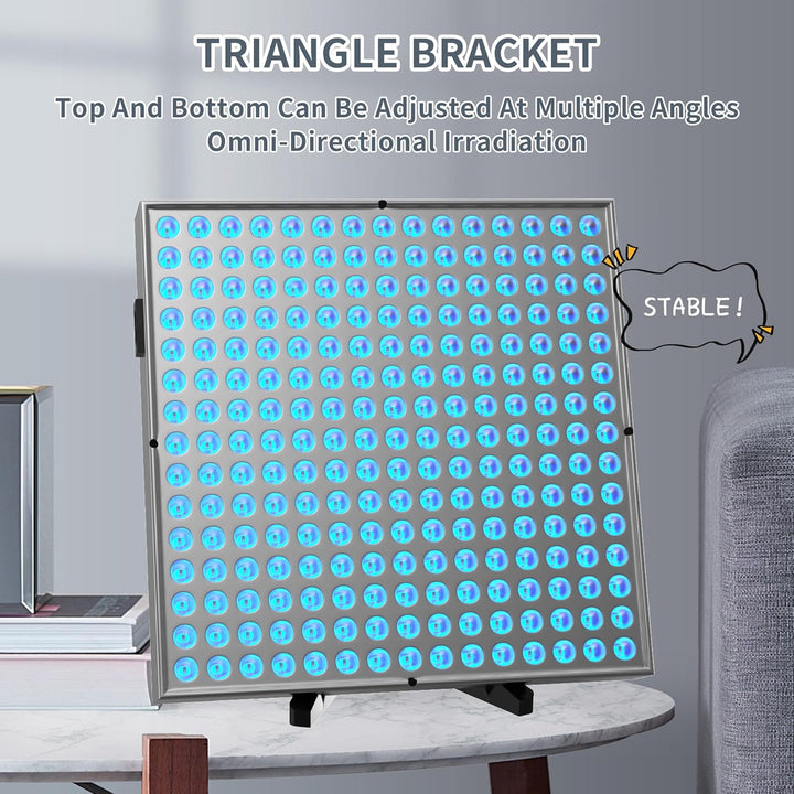 Bronceado seguro con lámpara UV portátil. 225 LEDs, temporizador. Cuidado de la piel, solárium en casa.