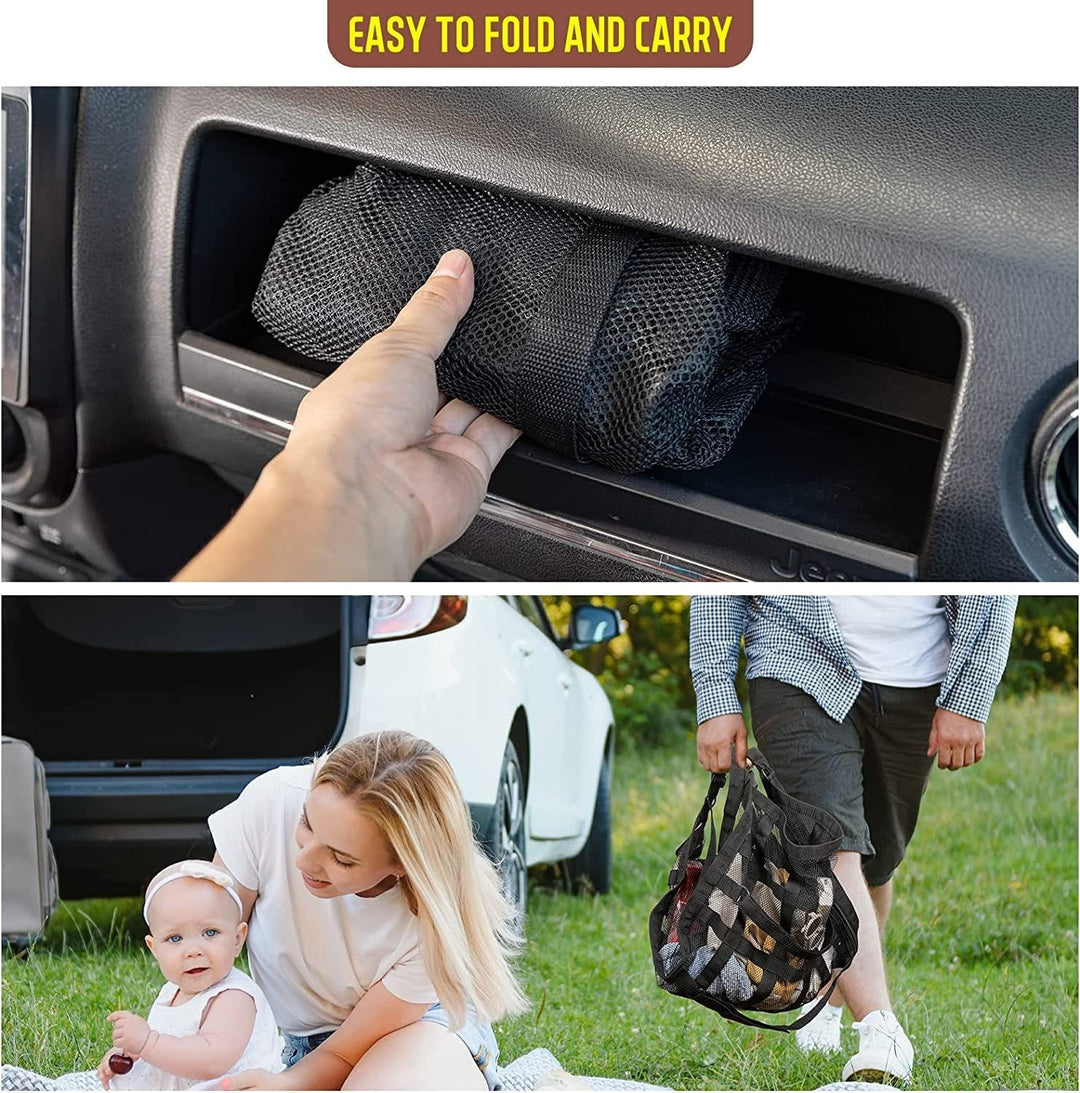 Red de carga universal para cualquier auto. Accesorio esencial para organización y almacenamiento extra en el interior.