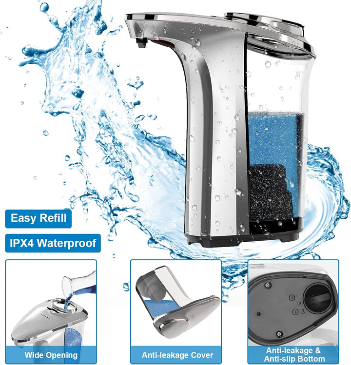 Dispensador de jabón con sensor para baño, esencial para una higiene sin tocar superficies.