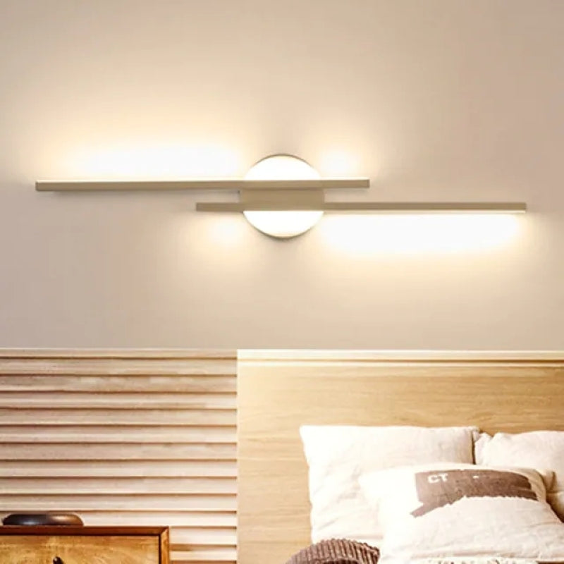 Aplique de pared LED negro, estilo escandinavo. Luz interior decorativa para dormitorios y salones.