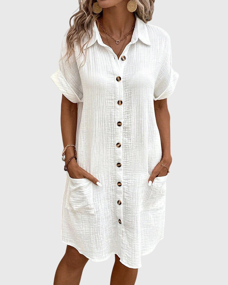 Vestido casual ligero de verano para mujer. Estilo chic, cómodo y transpirable, ideal para primavera.