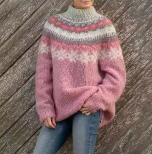 Jersey de mujer suave y cómodo, diseño clásico para otoño-invierno. Imprescindible en ropa casual femenina.