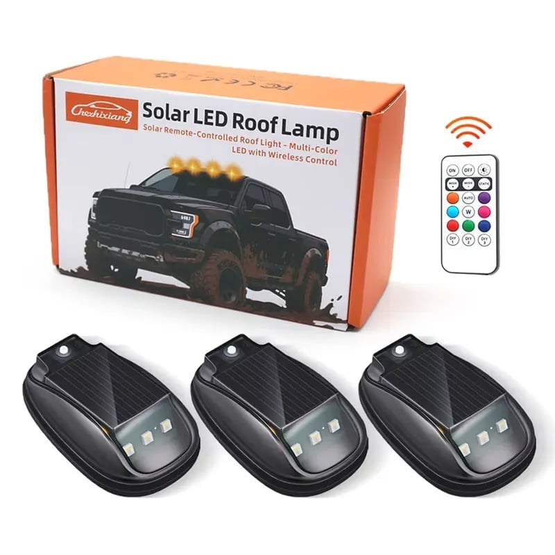 Luz inalámbrica solar estroboscópica RGB para camión y coche, para mayor seguridad.