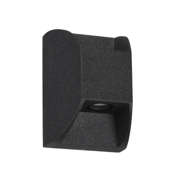 Lámpara LED decorativa de pared exterior negra, diseño industrial moderno que embellece patios y jardines.